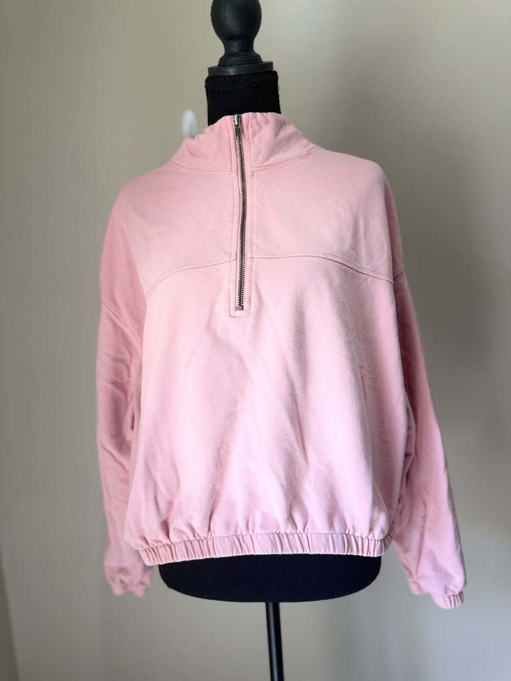 BP Nordstrom Quarter Zip Fleece Pullover Plus Size 2X Pink